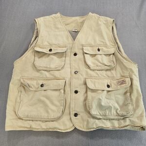 Abercrombie & Fitch Khaki Utility Hunting Vest Multi Pocket Mens XL